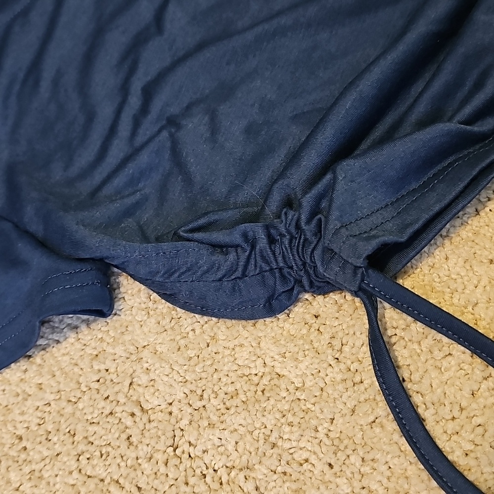 Navy Blue Drawstring Top - Picture 4 of 4